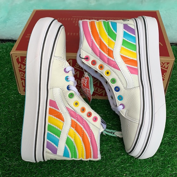 VANS SUPER COMFYCUSH S FLOUR SHOP RAINBOW/TRWHT WM - Picture 6 of 16